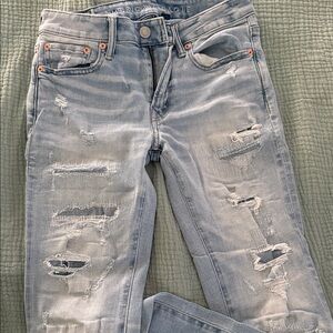 American Eagle Outfitters Light Blue Slim Straight Jeans